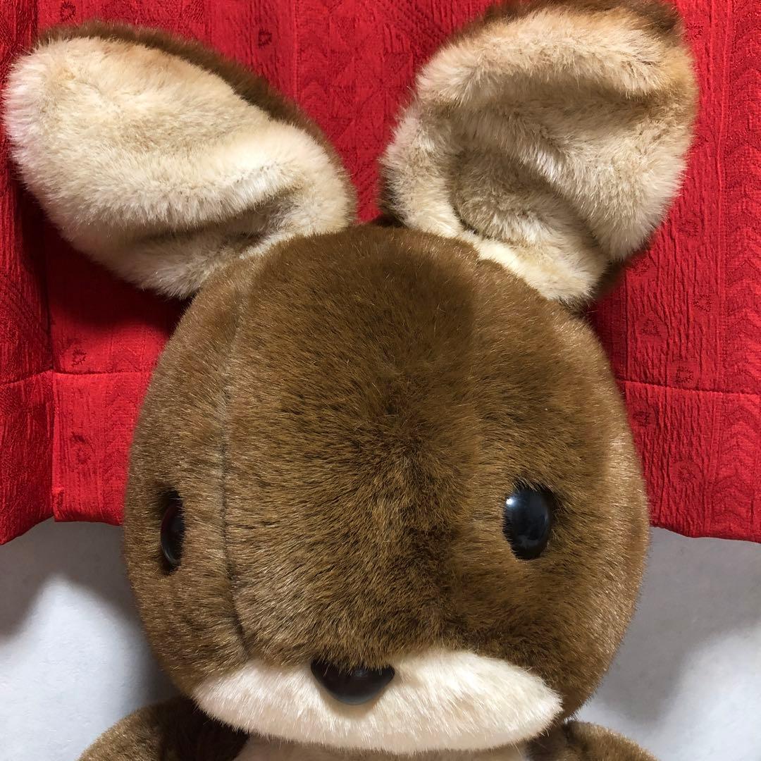 サンアロー　茶色のウサギぬいぐるみ特大　希少