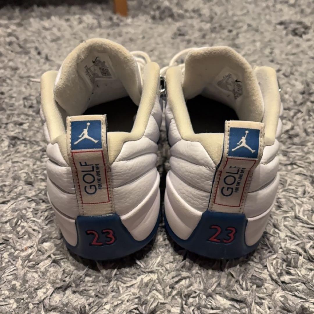NIKE Air Jordan 12 Golf ホワイト/ネイビー 23
