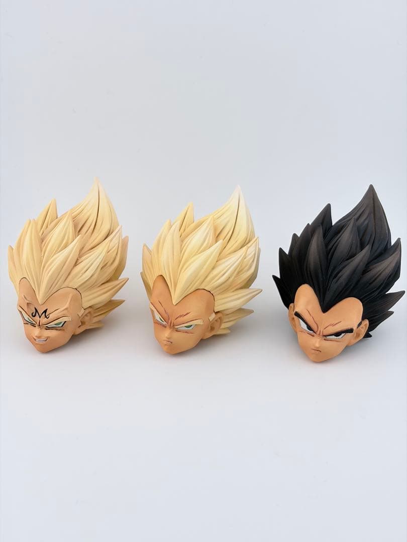 マ*ト様 ドラゴンボール　グランディスタ　ベジータ　リペイント　頭部パーツ3つ付