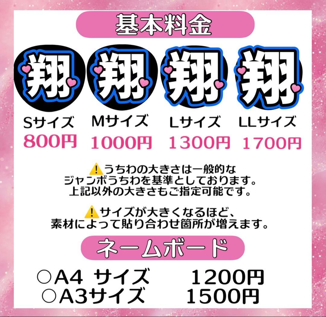 ☆様　うちわ　文字　オーダー　パネル　ネームボード　ハングル