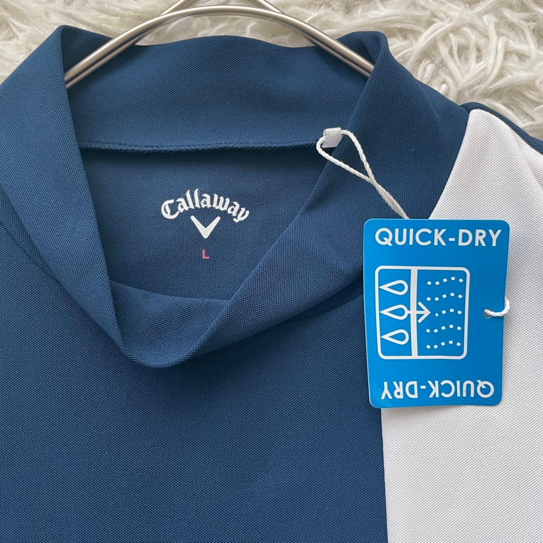 タグ付き　Callaway モックネック　半袖　シャツ　ストレッチ素材　速乾