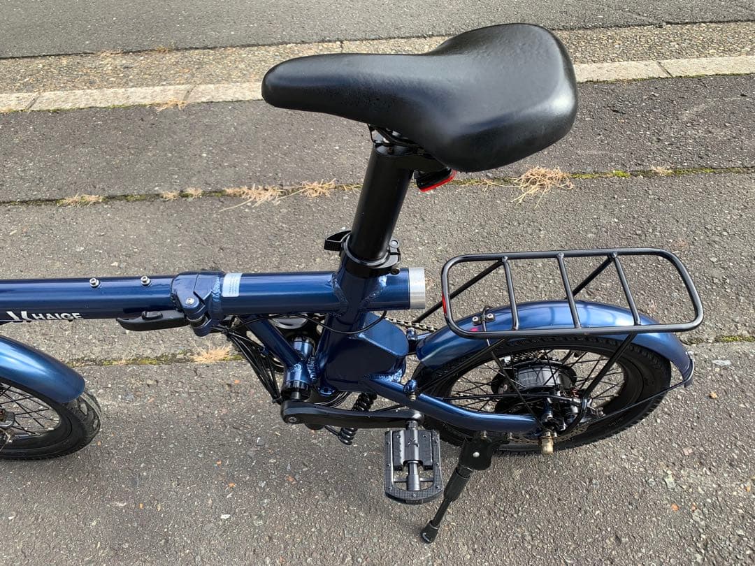 【動作確認済】送料無料HAIGEディスク折り畳み電動アシスト自転車7速16インチ