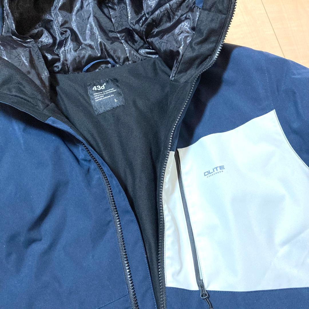 43DEGREES DLITE スノボウェア Lサイズ セットアップ ネイビー