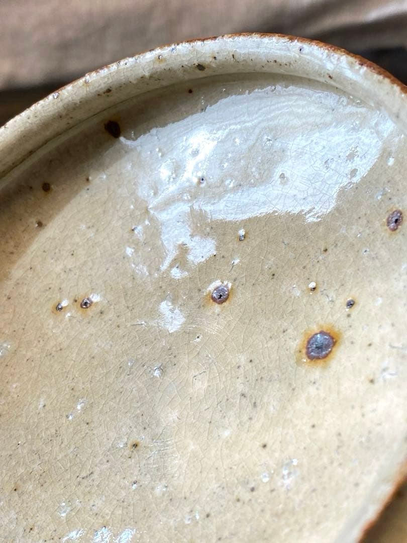 中村哲雄　薄灰　丸縁小鉢　2客　豆鉢　小皿　作家もの　器