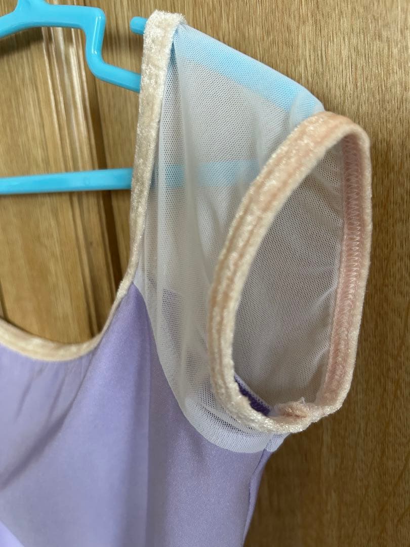 YUMIKO レオタードSL オーダー 薄紫 ベロア スペイン製