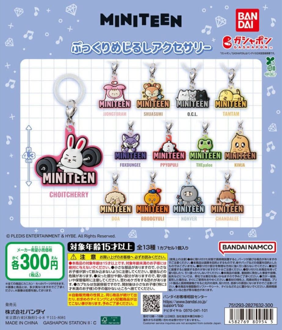 miniteen ぷっくりめじるしアクセサリー コンプリート　seventeen
