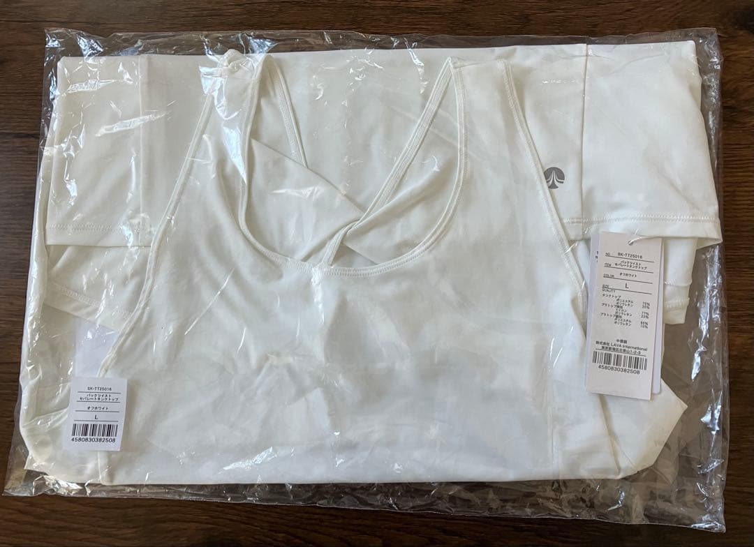 【SUKALA】バックツイストセパレートタンクトップ L オフホワイト 未使用品