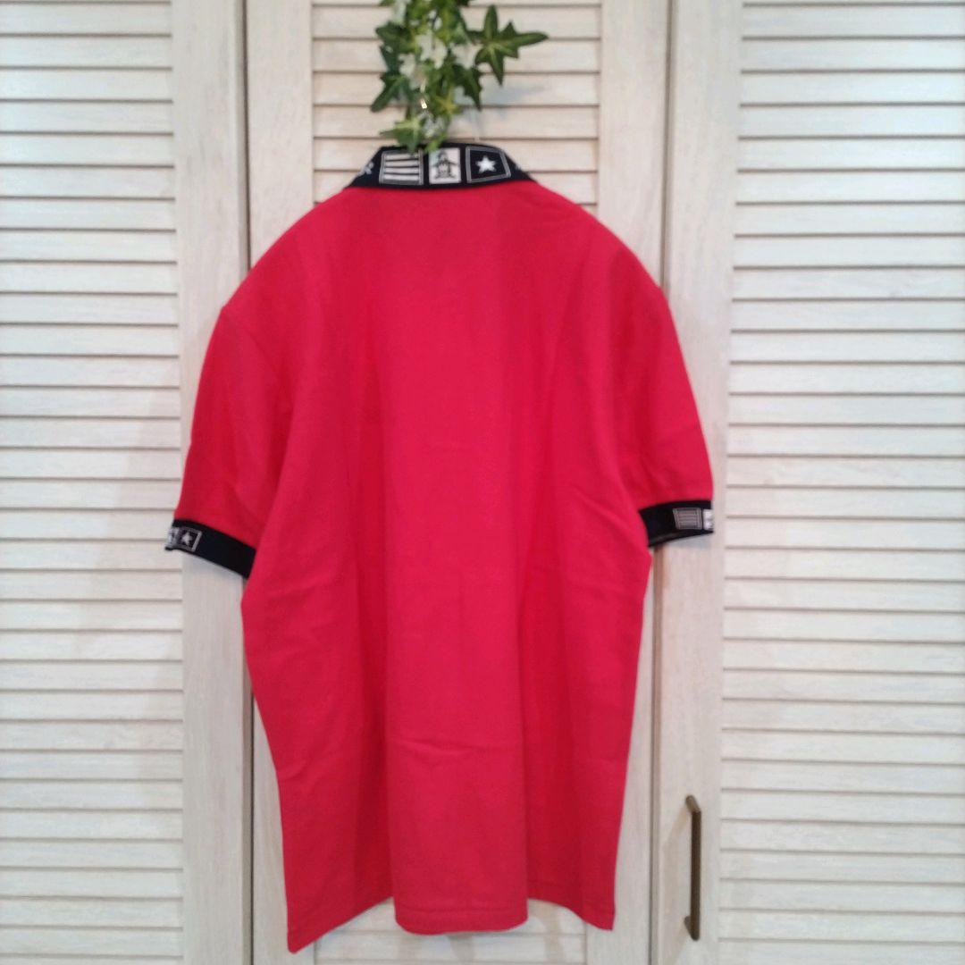 884 MUNSINGWEAR♥赤ポロシャツ♥半袖