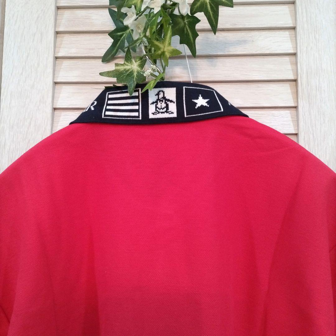 884 MUNSINGWEAR♥赤ポロシャツ♥半袖