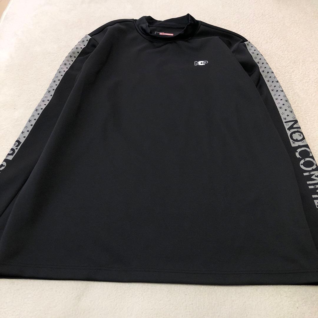 美品　NO COMMENT PARIS 長袖シャツ 黒 長袖モックネック