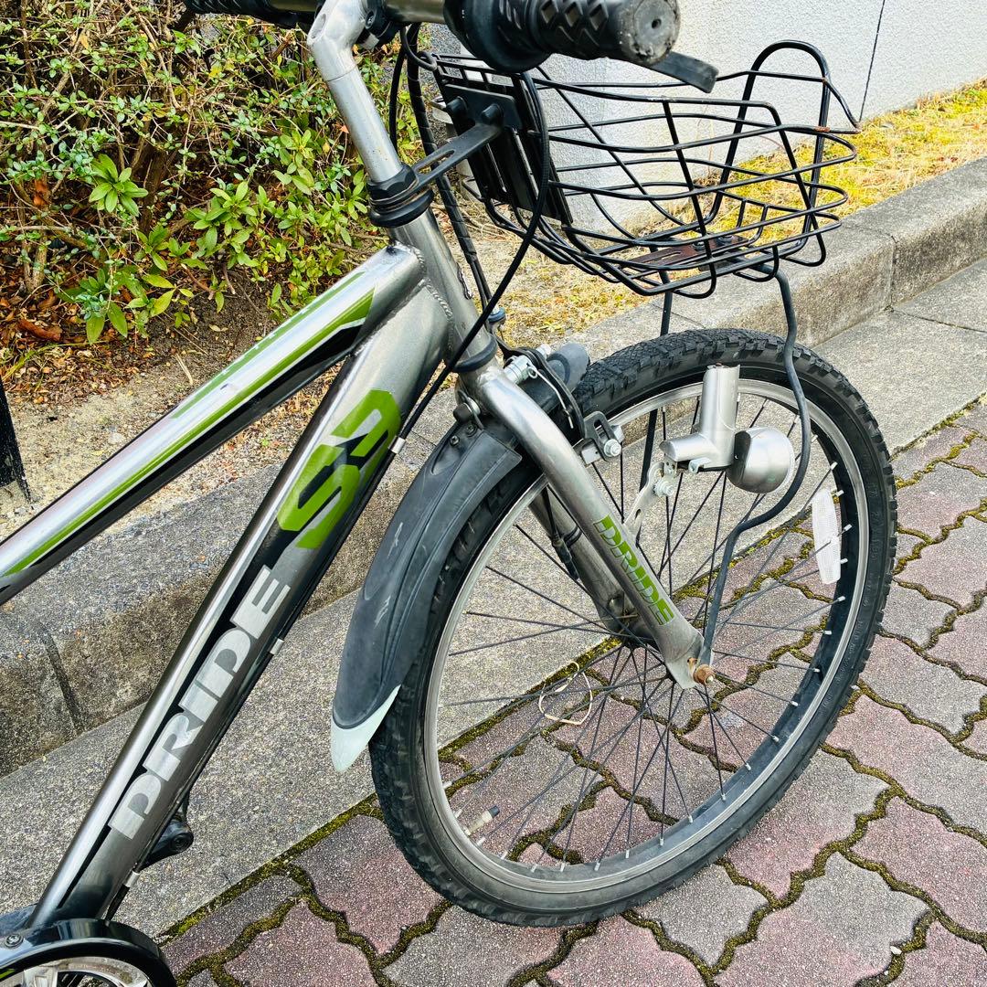 【大阪直接引き取り】◆ジュニア自転車 あさひ DRIDE シルバー◆24インチ