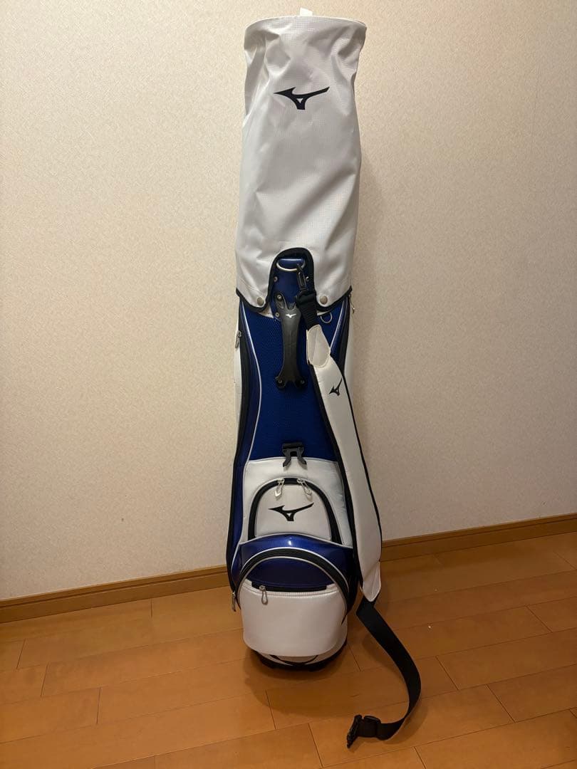 Mizuno キャディバッグ ホワイト/ブルー