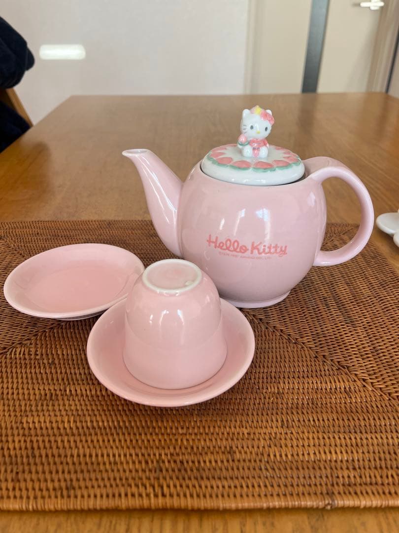 チャイナキティ ティーセット ピンク 陶器