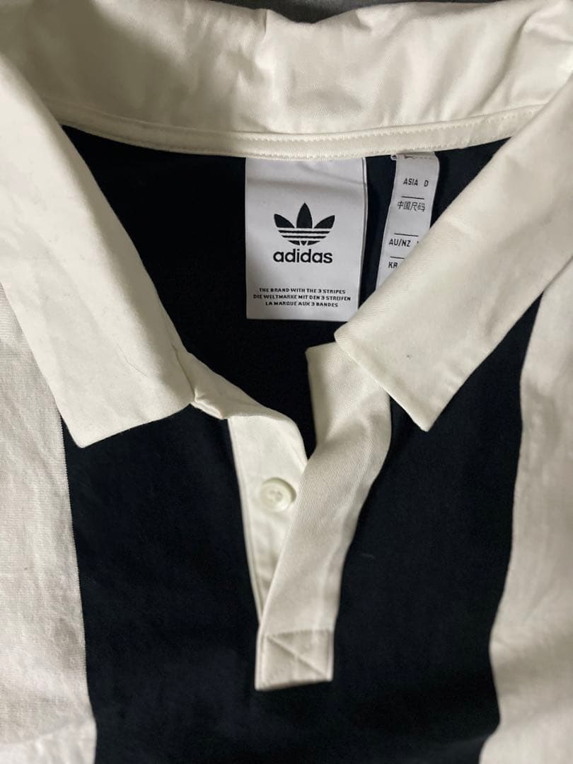 adidasオリジナル　ボーダーラガーシャツ　サイズM