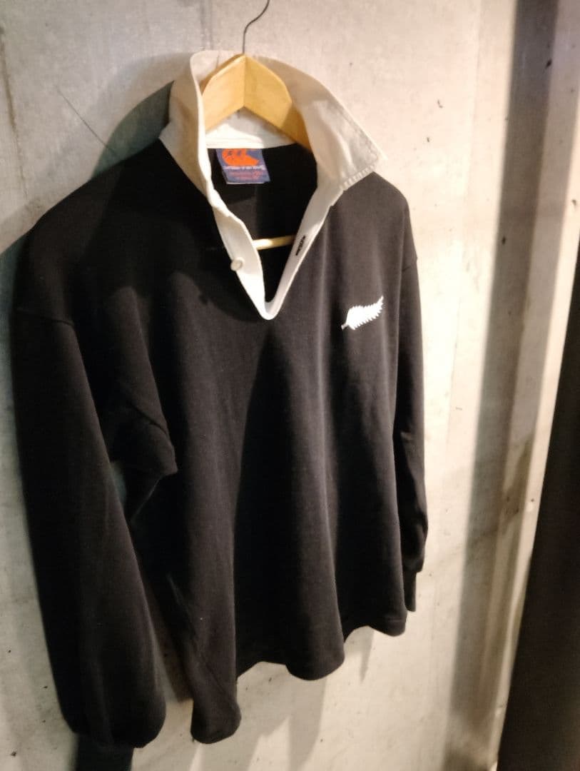希少正規品　大人気　CANterbury オールブラックスラガーシャツ 送料無料