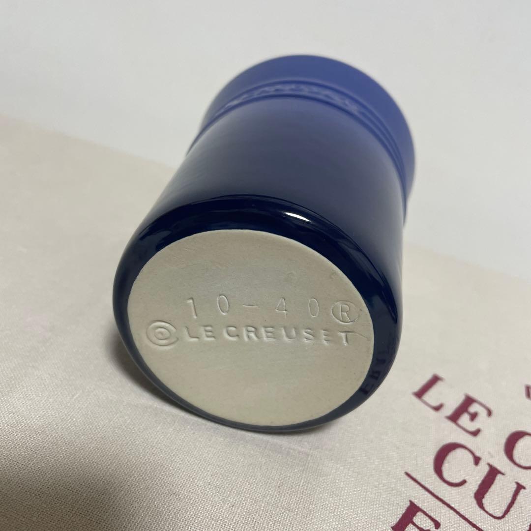 《未使用》LE CREUSET ブルー ツール カトラリースタンド