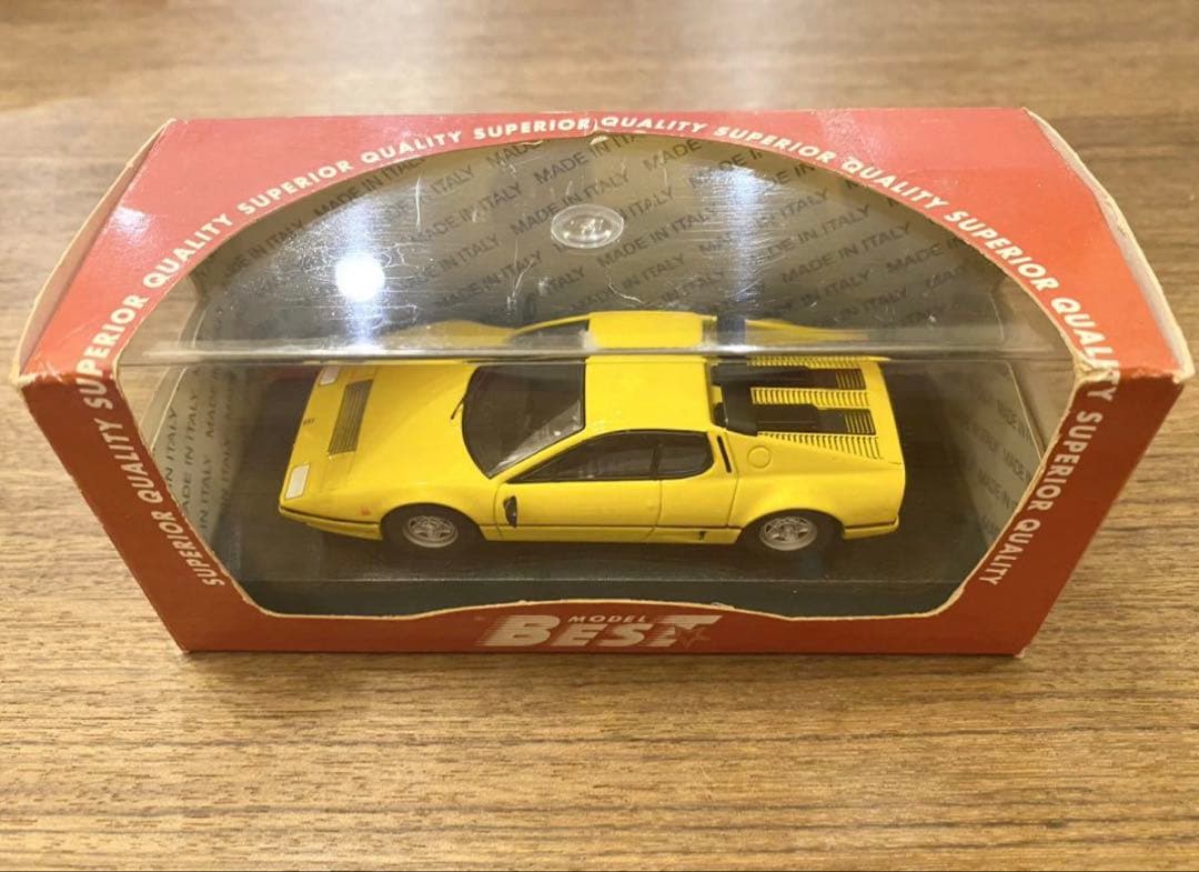 中古品 希少！1/43 ベストモデル フェラーリ 512BBi イエロー