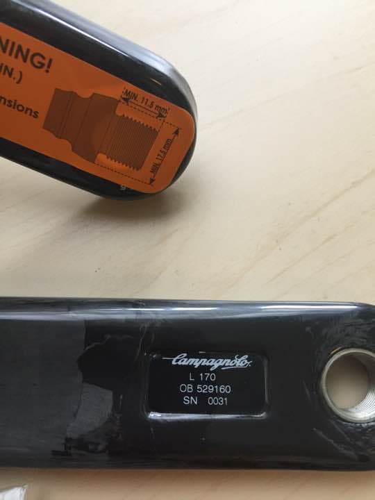【新品未使用】【値下げしました】カンパニョーロ カーボン製クランクセット