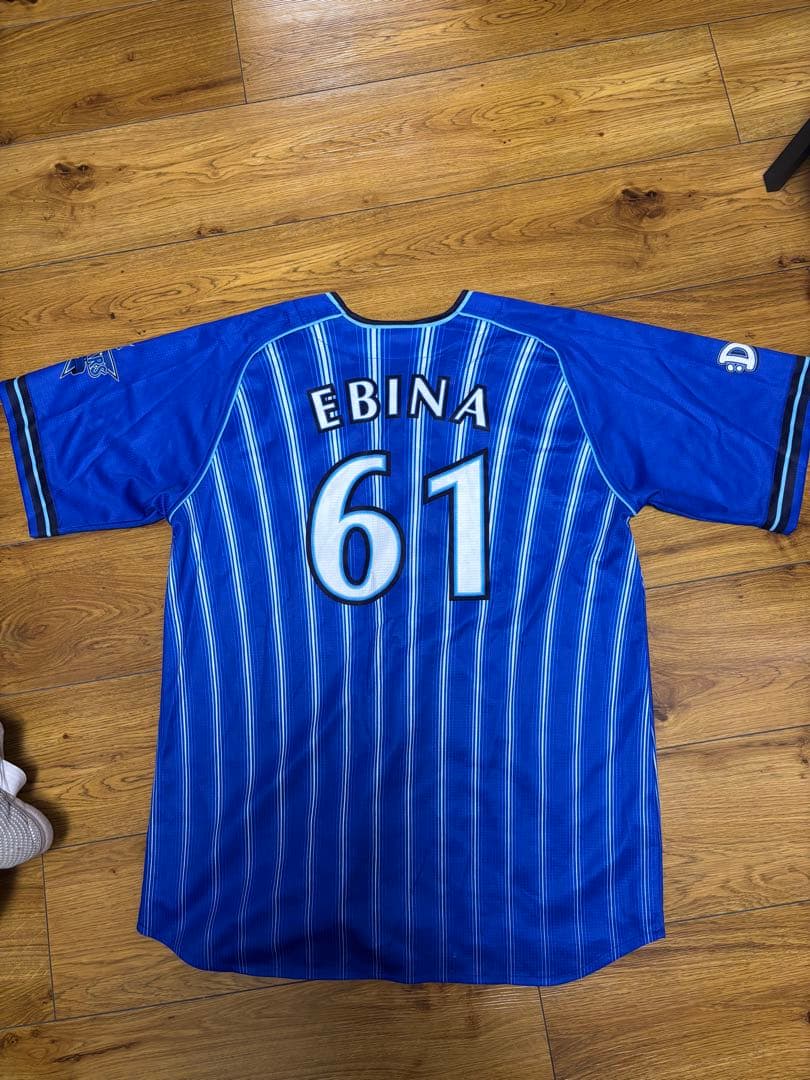 横浜DeNAベイスターズ 蝦名達夫選手　ビジターユニフォーム　Oサイズ
