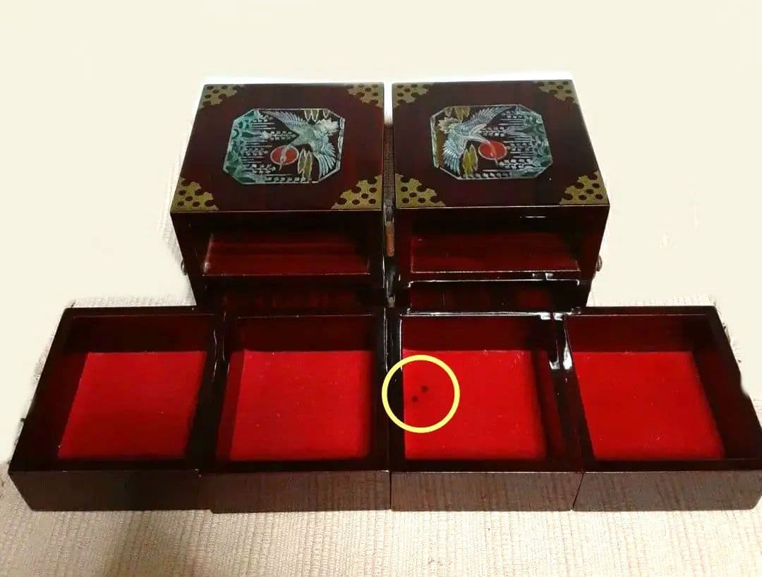 螺鈿細工 小物入れ 漆塗り 骨董品 昭和レトロ アンティーク ヴィンテージ レア