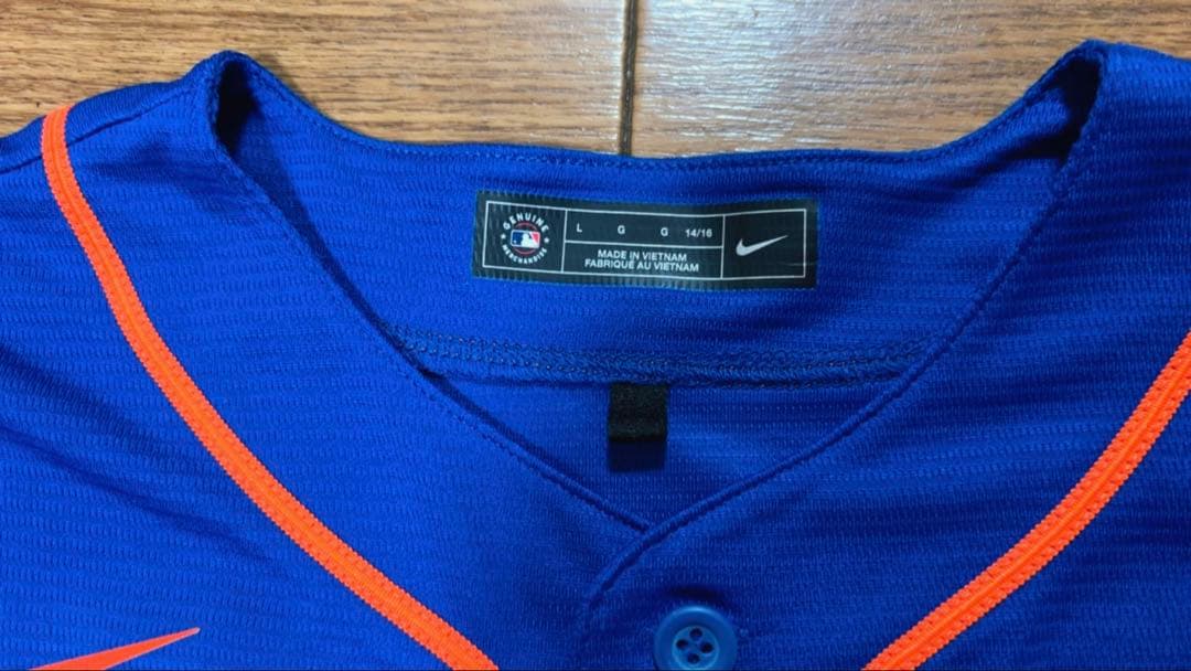 【NIKE】MLB・ニューヨーク・メッツ・ベースボールシャツ・Lサイズ