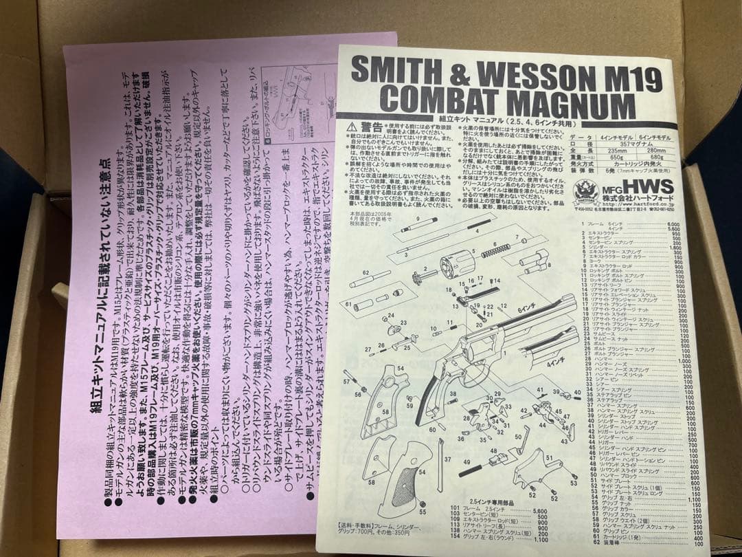 【要調整・素人組立品】HWS S&W M15 コンバットマスターピース 4インチ