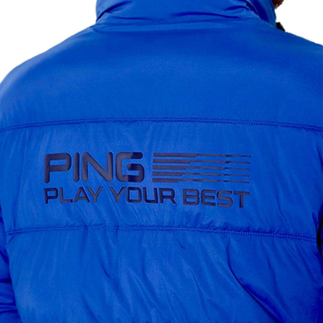 PING GOLF フルジップ中綿ブルゾン 全方向ストレッチ／ブルー／S