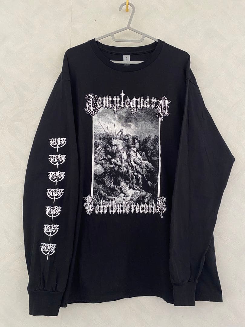 美品 TEMPLE GUARE ロンT L RETRIBUTE RECORDS