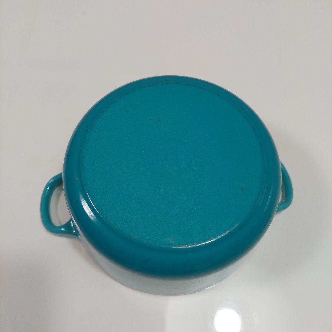 ル・クルーゼ　 LE CREUSET　両手鍋　水色 18cm