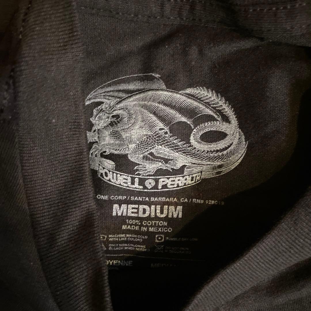 POWELLPERALT メンズスケートTシャツ ブラック　Lサイズ