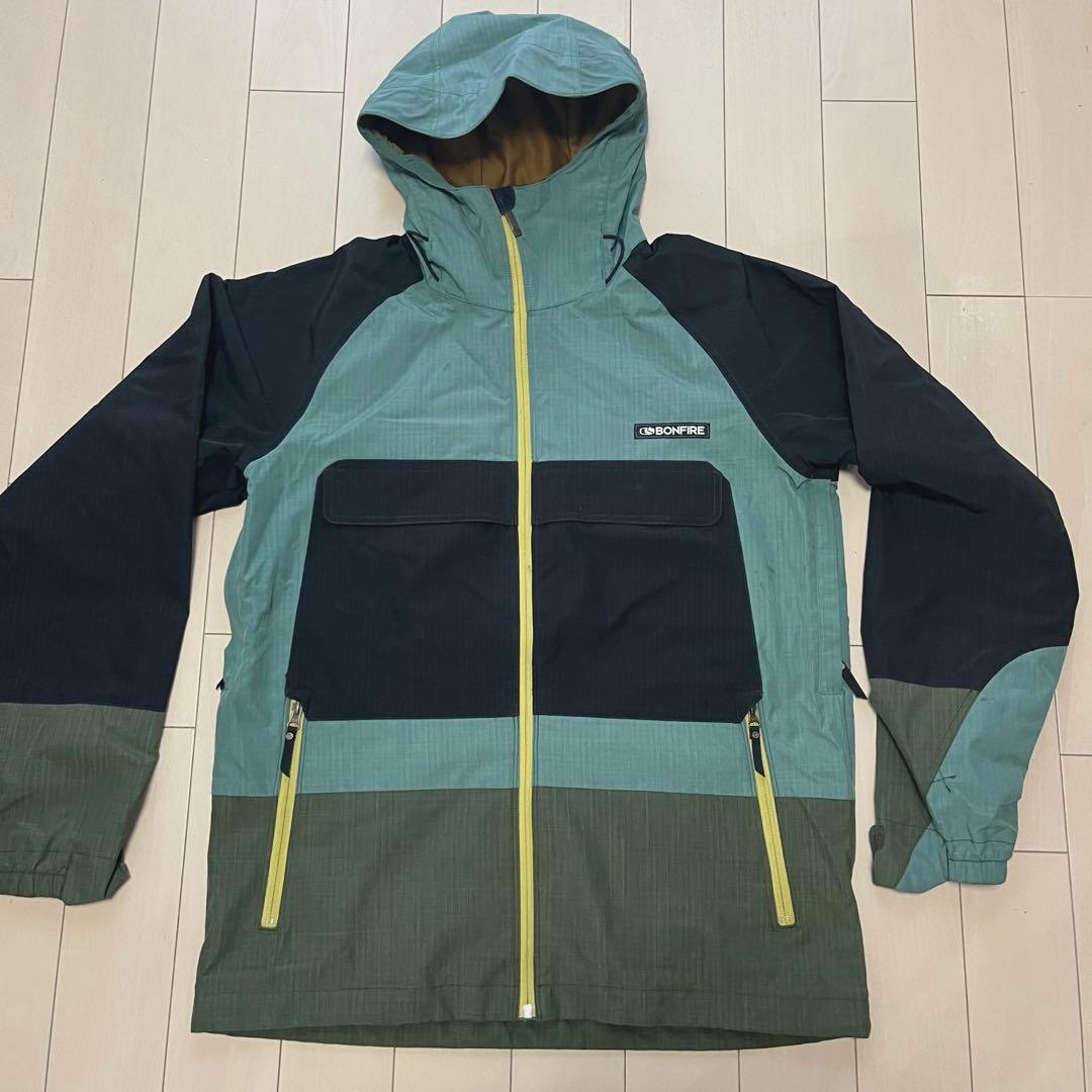 ①BONFIRE ボンファイア スノーボード 上下セット ジャケット、パンツ M