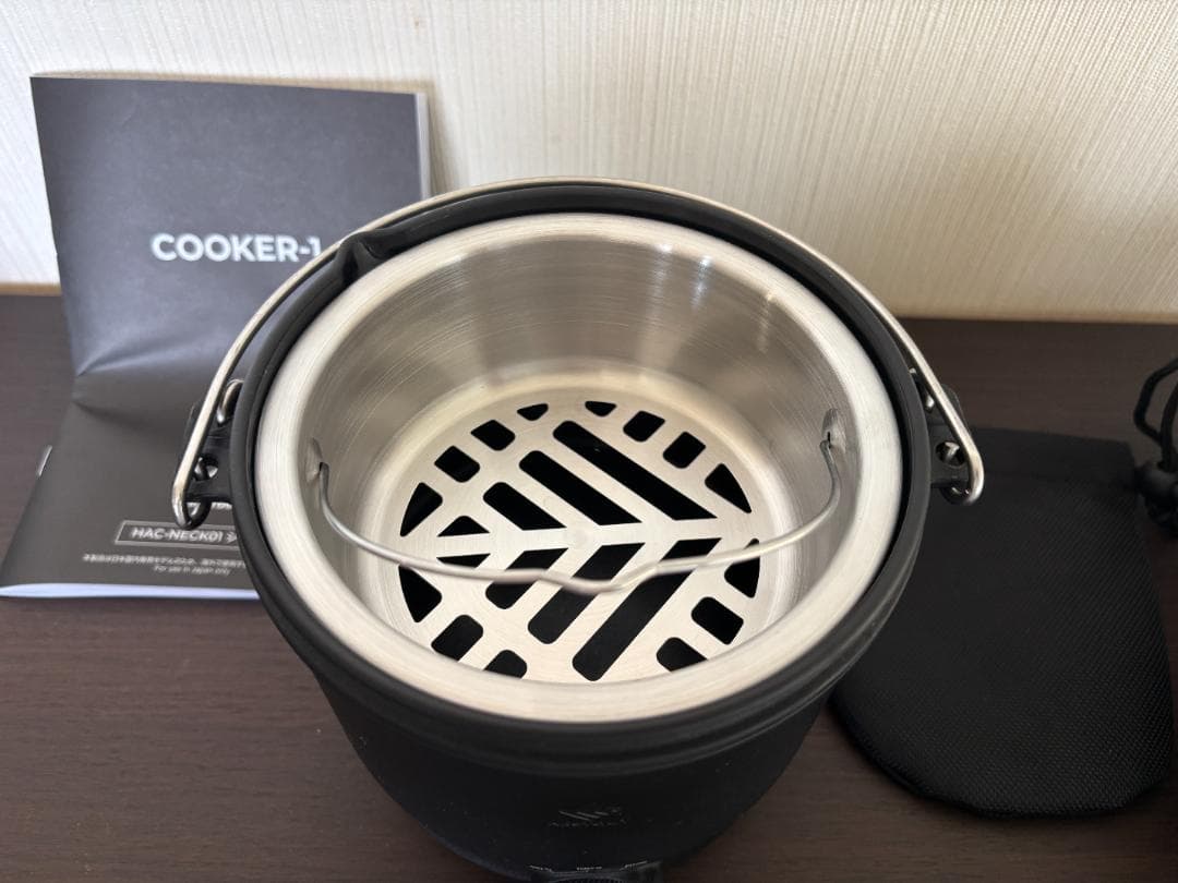 エレコム NESTOUTネストアウト 電気調理器 電気炊飯器COOKER-1黒