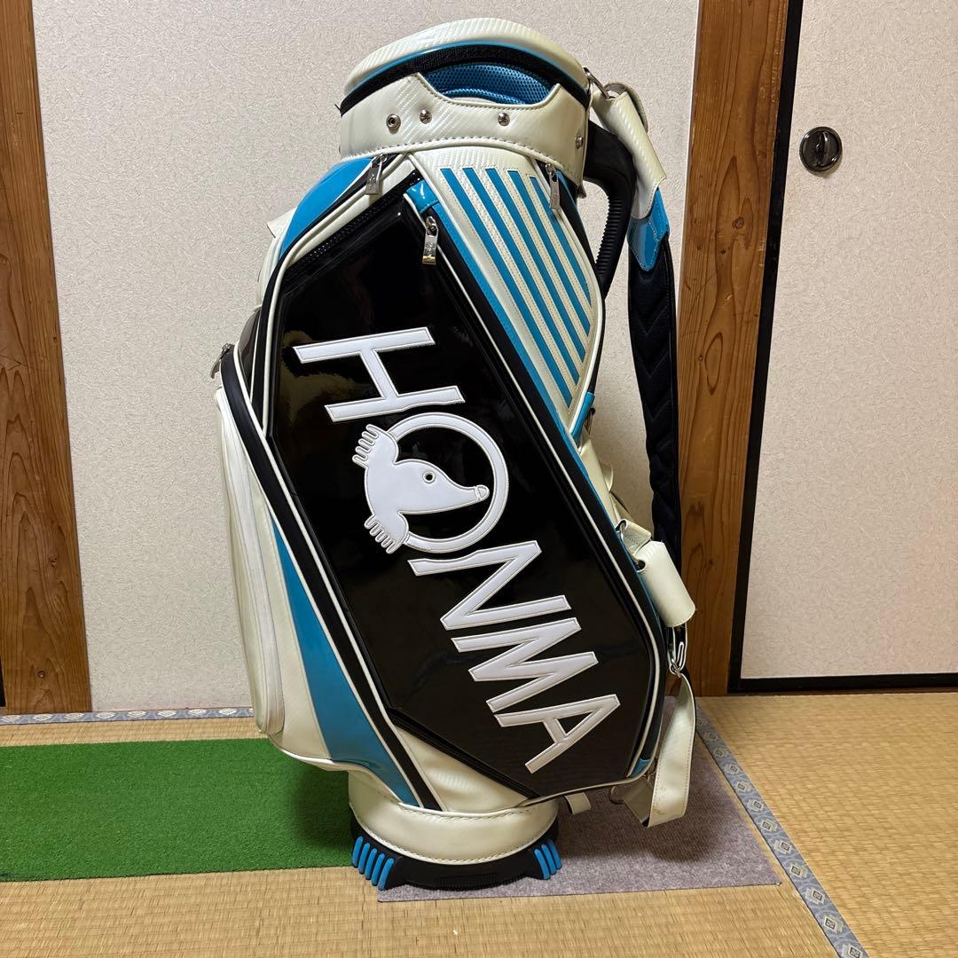 HONMA キャディバッグ ホワイト/ブルー