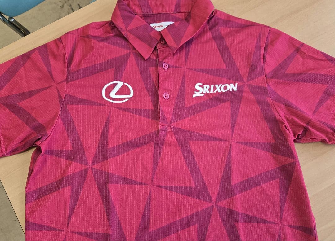 Srixon レクサス 赤 ゴルフポロ超美品L松山秀樹