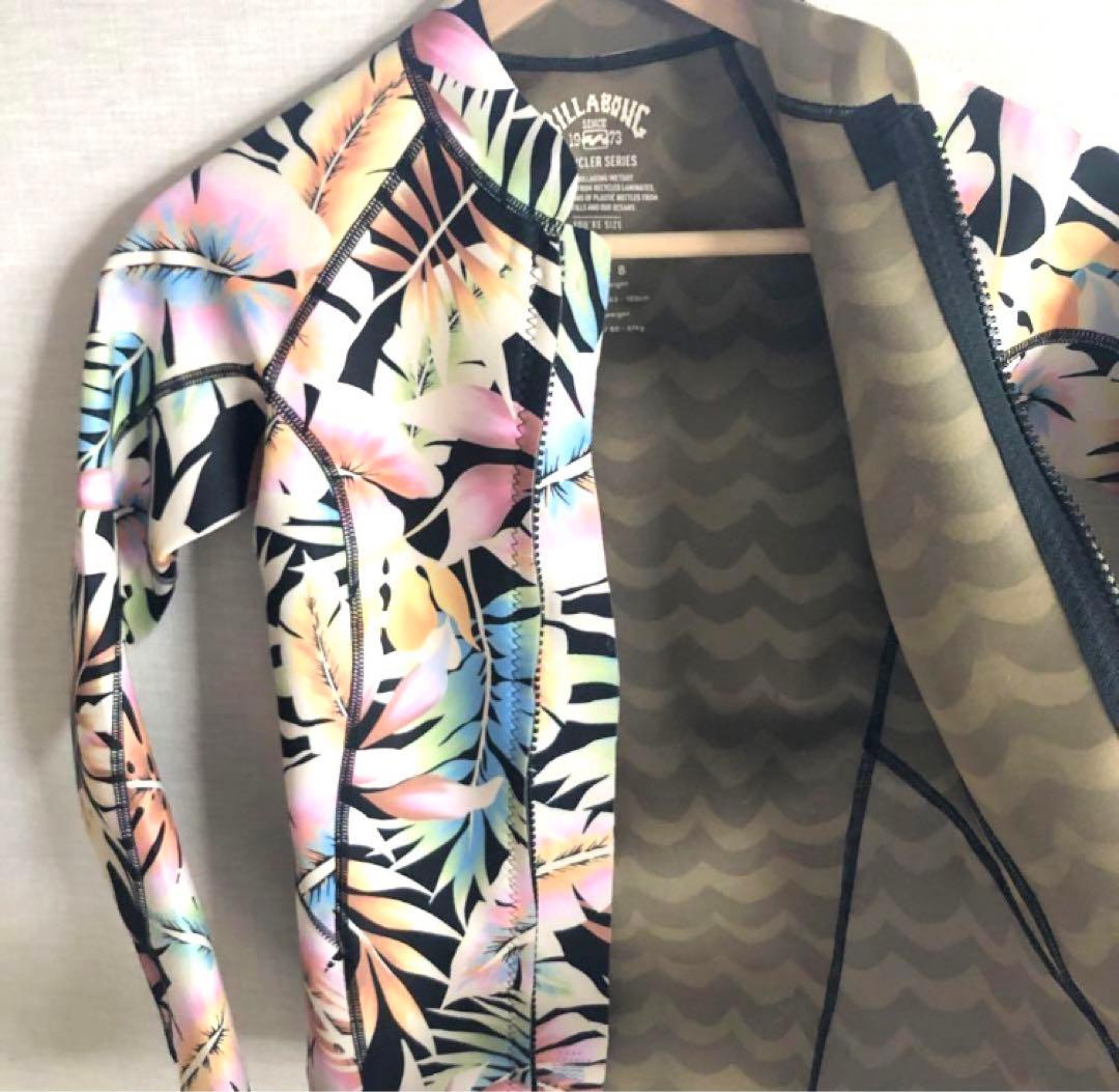 新品BILLABONG レディース 長袖タッパー フロントジップ ウェットスーツ