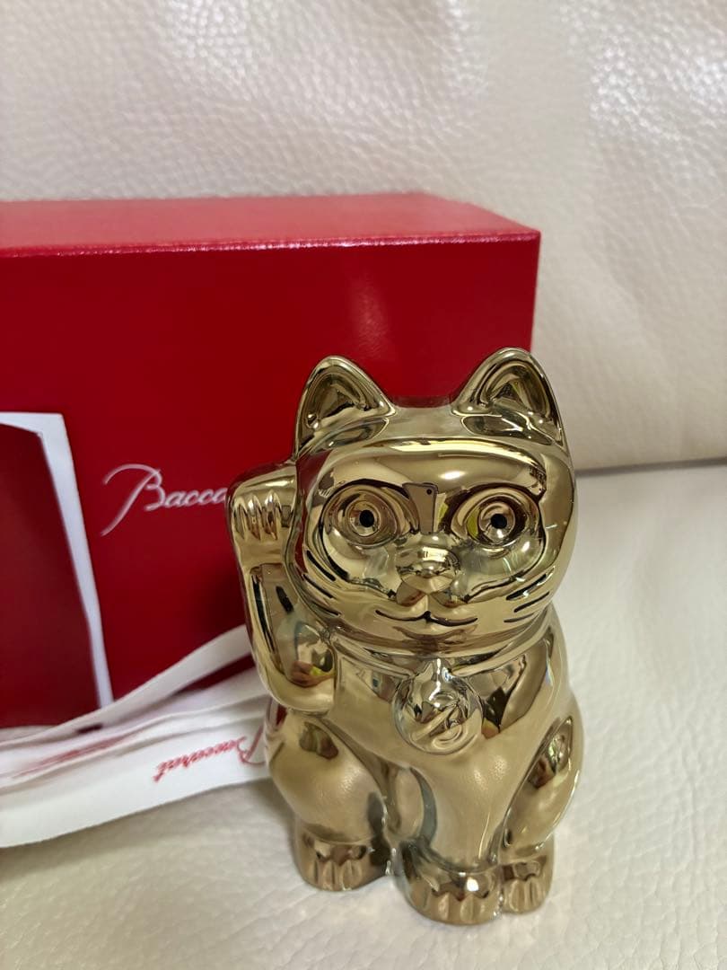 Baccarat バカラ　まねき猫　招き猫 ゴールド