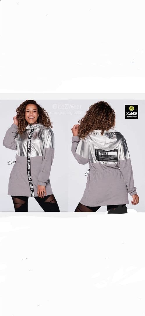 正規品 ZUMBA ジップフード付きロングパーカーL