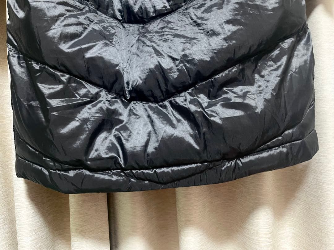 【美品】ATHLETA 160 フード付きダウンコート ブラック　ベンチコート