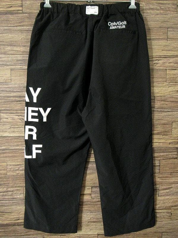 美品 24SS キャプテンズヘルム ゴルフ アマチュア ワイド パンツ 黒