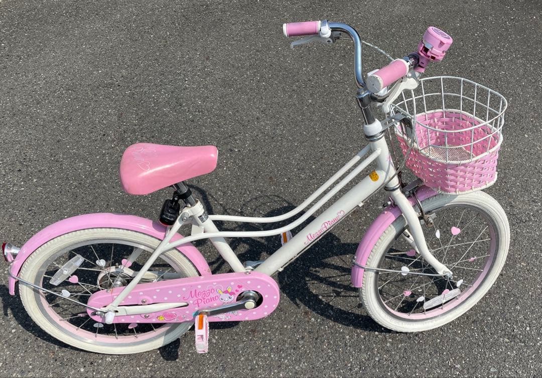 【限定値下げ】幼児用自転車 ピンク/ホワイト１８インチ　メゾピアノ
