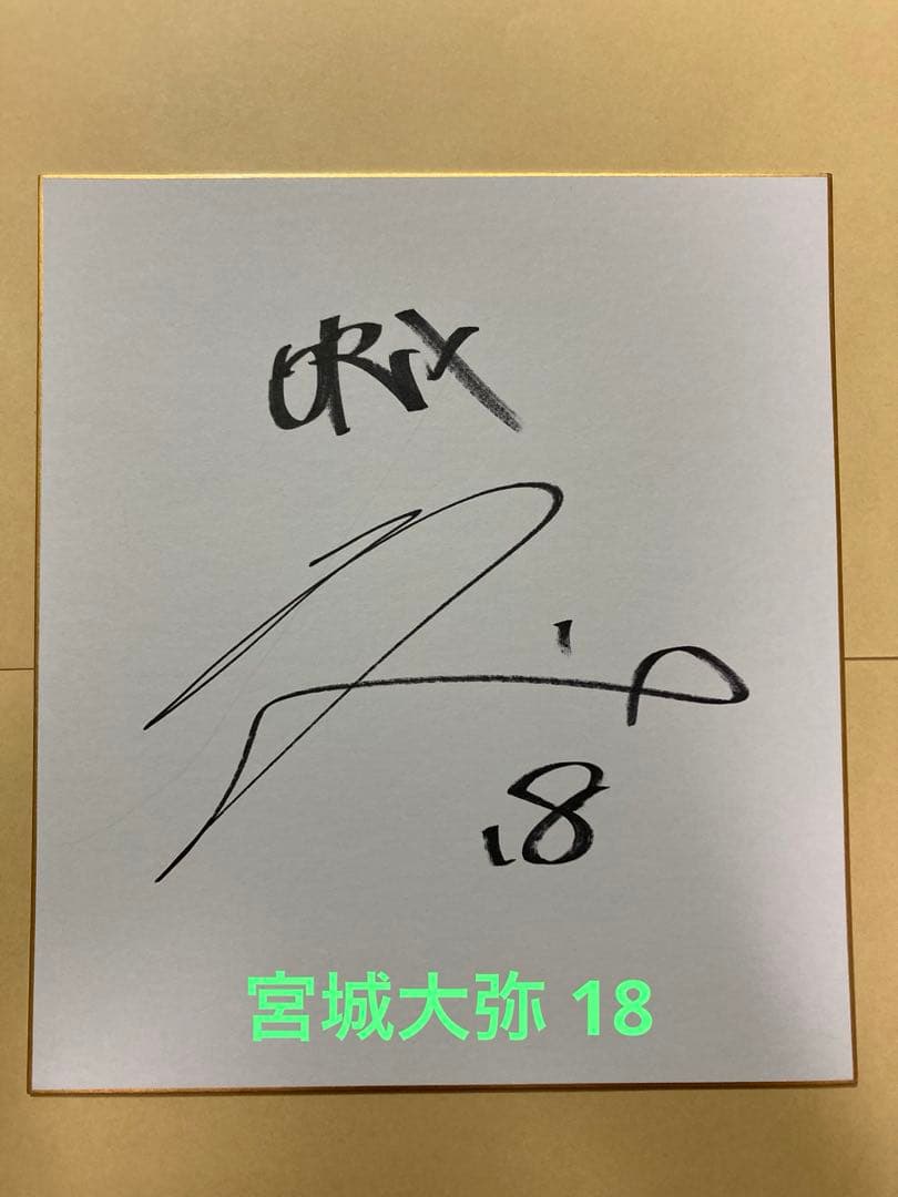 オリックス 宮城大弥 サイン 山口廉王 色紙 バッファローズ 宮崎キャンプガイド