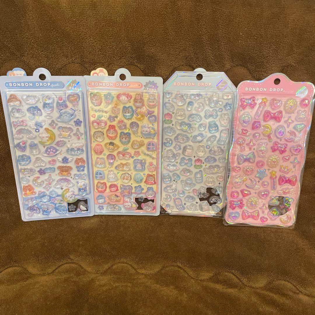 値下げ☆オリジナルボンボンドロップシール＆うるちゅるpopシール 【9枚セット】