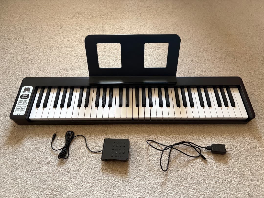 KIKUTANI KDP-61P BLK 折りたたみ電子ピアノ61鍵