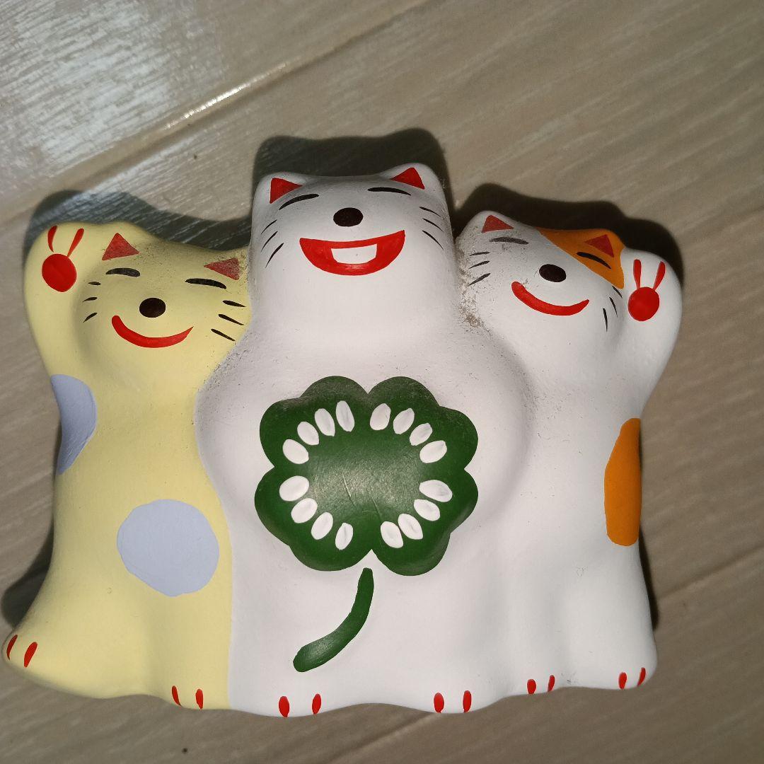 工房 輪葉葉　 招き猫 　三兄弟