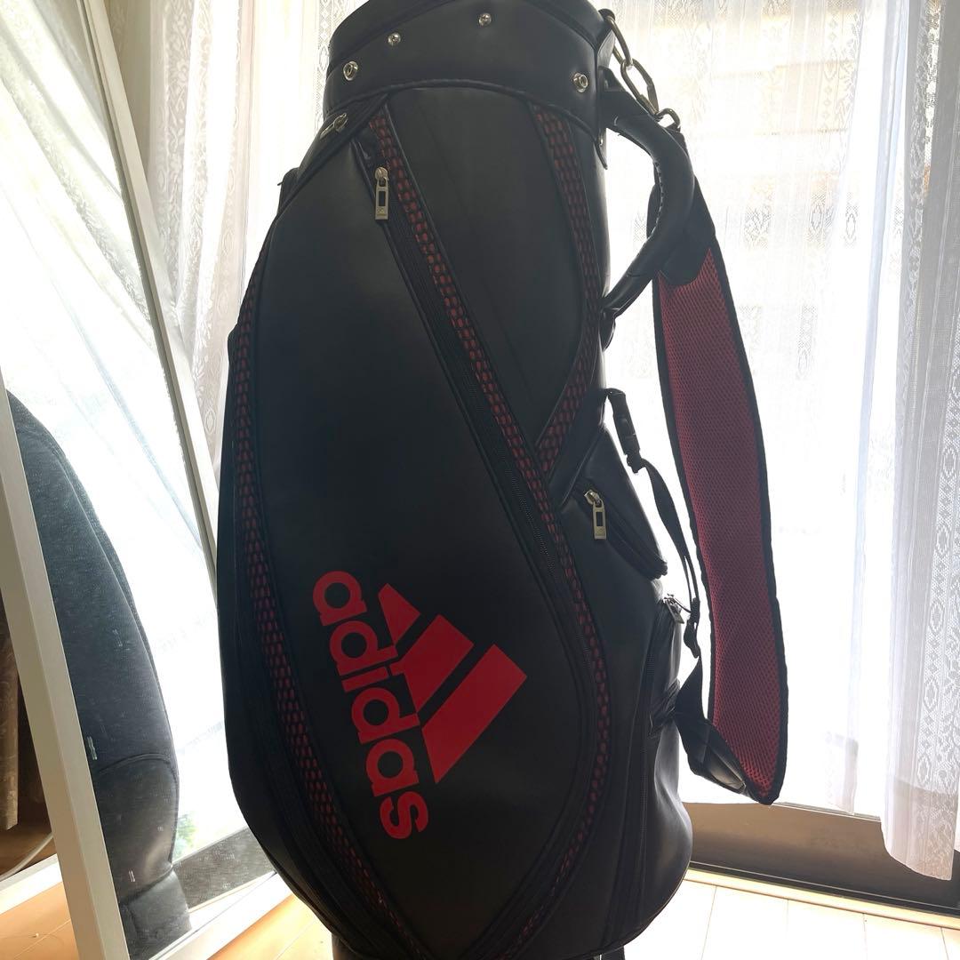 adidas ゴルフバッグ 黒 赤