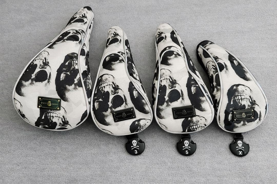 【週末限定値下げ】MARK&LONA スカル総柄 キャディバッグ ヘッドカバー