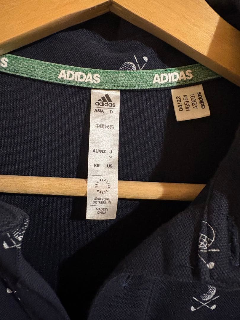 adidas ゴルフ 長袖シャツ ネイビー