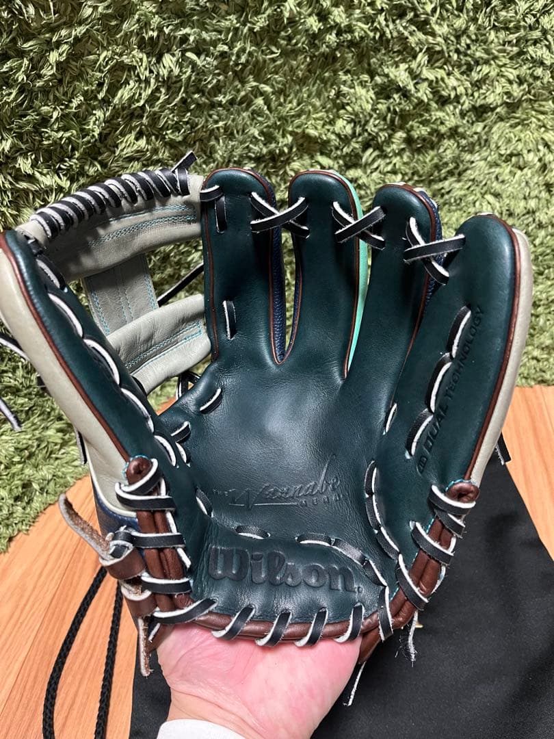 ウィルソン ワナビーヒーローデュアル 軟式内野手用86型 ネイビーSSグレー