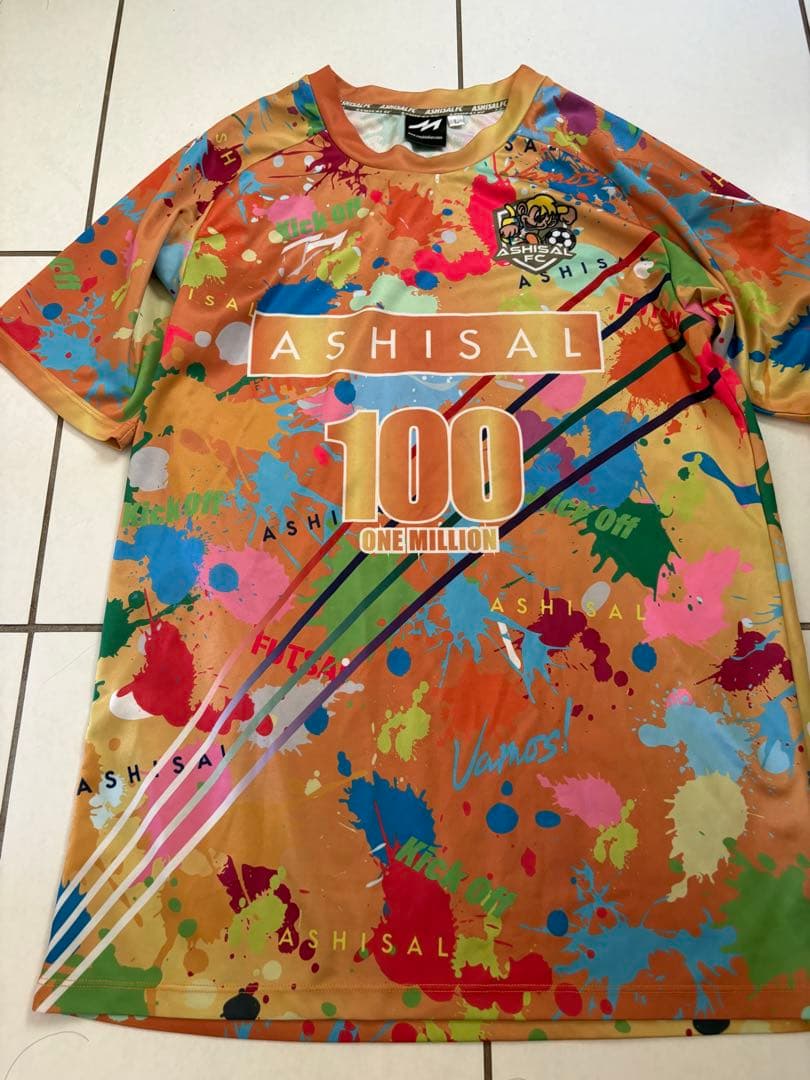 あしざる fc 100万人達成記念ユニフォームTシャツ Lサイズ
