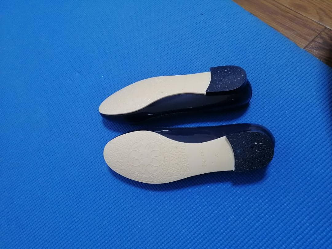 未使用級 repetto サンドリオン　バレエシューズ　フラット 紺 39